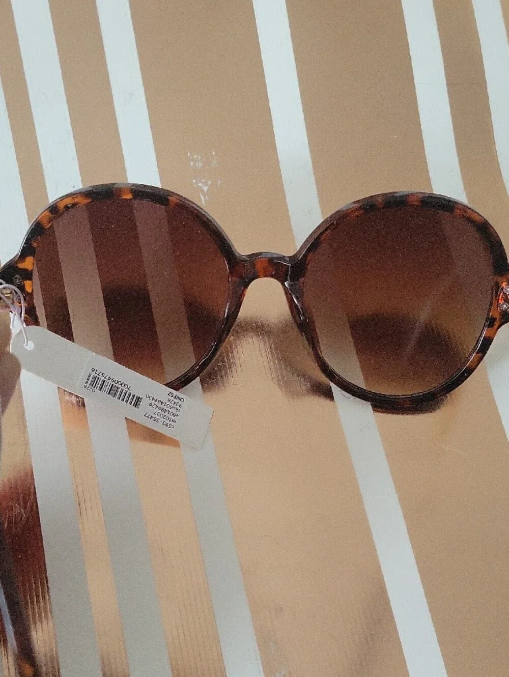 Lane Bryant Tortoise Round Sunglasses with Brown Lenses
